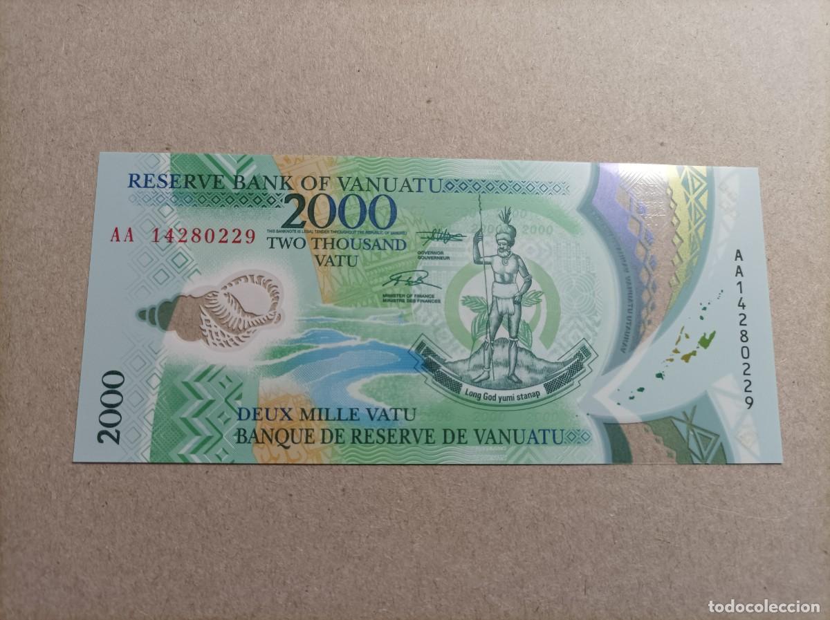 Billetes extranjeros: Billete de Vanuatu de 2000 vatu, serie AA, UNC - Foto 2