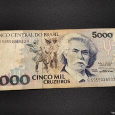 Billetes extranjeros: BRASIL BILLETE 5000 CRUCEIROS AÑO 1992 CALIDAD MBC. Lote 400836089