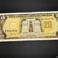 Billetes extranjeros: REPUBLICA DOMINICANA 20 PESOS CALIDAD EBC+. Lote 400837294