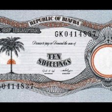 Billetes extranjeros: BIÁFRA 10 SHILLINGS ND (1969) PICK 4 SC UNC. Lote 400909209