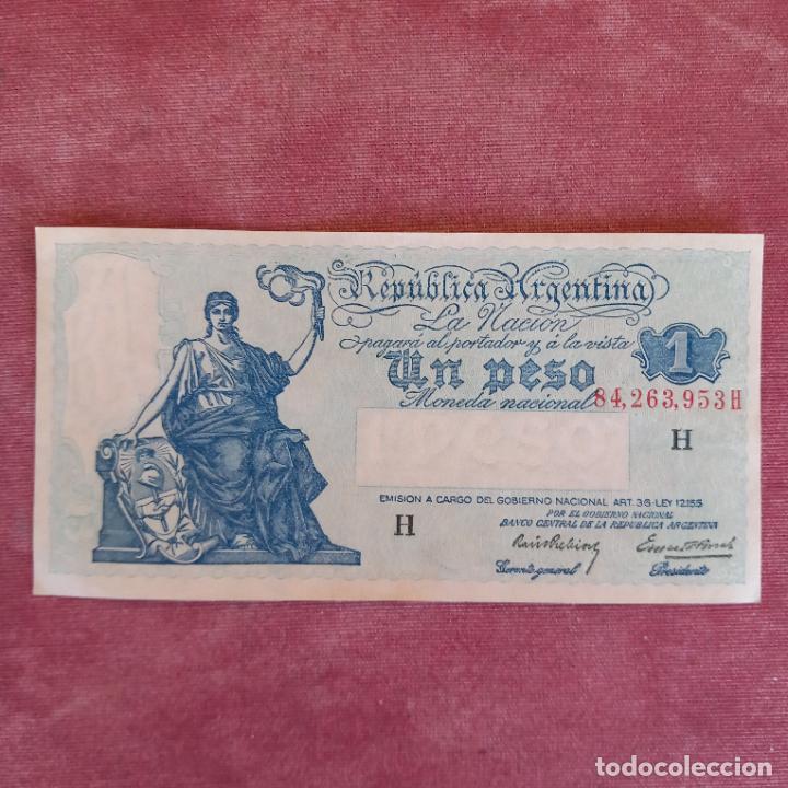 Billetes extranjeros: ARGENTINA, 1 Peso (1908-1935) LEY 12155, SERIE EL PROGRESO - Foto 1