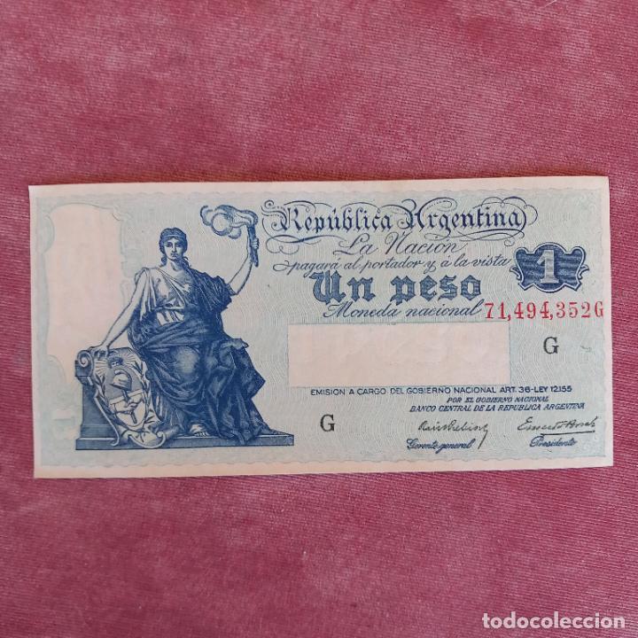 Billetes extranjeros: ARGENTINA, 1 Peso (1908-1935) LEY 12155, SERIE EL PROGRESO - Foto 1