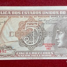 Billetes extranjeros: BILLETE 5 CRUZEIROS BRASIL SIN CIRCULAR PICK 166A UNC. Lote 401078309