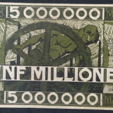 Billetes extranjeros: ALEMANIA ,DUSSELDORF 5 MILLONES MARCOS 1923 (EBC+). Lote 401091864