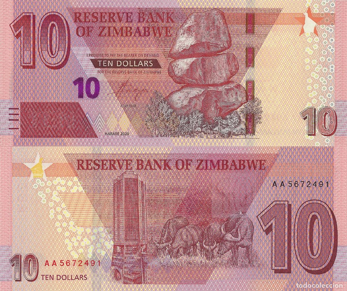 Billetes extranjeros: ZIMBABWE 10 DOLLARS 2020 Pick 103 SIN CIRCULAR - Foto 1