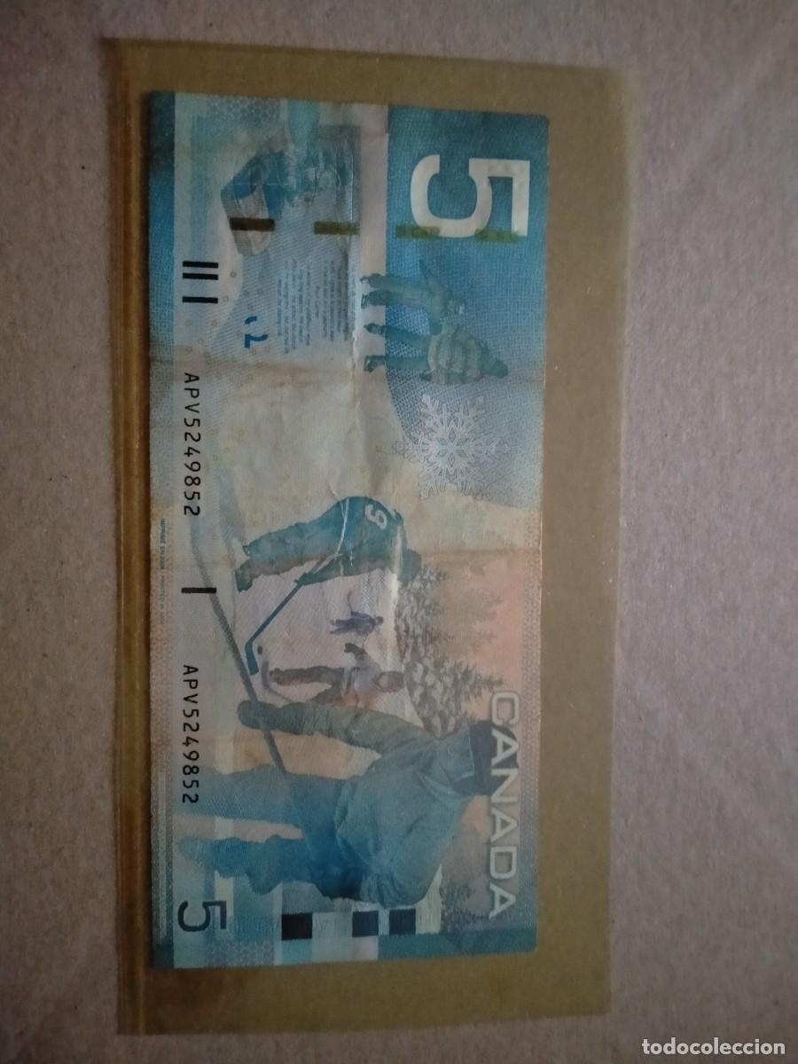 Billetes extranjeros: billete de canada 5 dolares -2008 - Foto 2