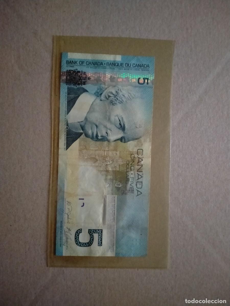 Billetes extranjeros: billete de canada 5 dolares -2008 - Foto 1