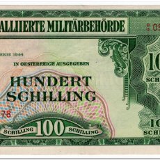 Billetes extranjeros: AUSTRIA,ALLIED OCCUPATION,100 SHILLINGS,1944,P.110A,VF-XF. Lote 401335454