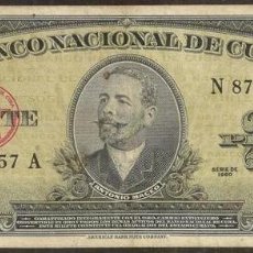 Billetes extranjeros: CUBA. 20 PESOS 1960. FIRMA - CHE.. Lote 401390859