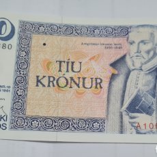 Billetes extranjeros: BILLETE ISLANDIA, 1.961, 10 KRONUR,PLANCHA .. Lote 401737269