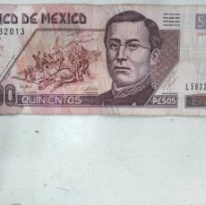 Billetes extranjeros: BILLETE MEXICO 500 PESOS AÑO 2007 ORIGINAL CIRCULADO. Lote 401827674
