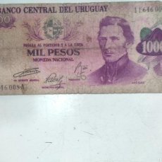 Billetes extranjeros: BILLETE URUGUAY 1000 PESOS ORIGINAL ESTADO EL QUE SE APRECIA. Lote 401845539
