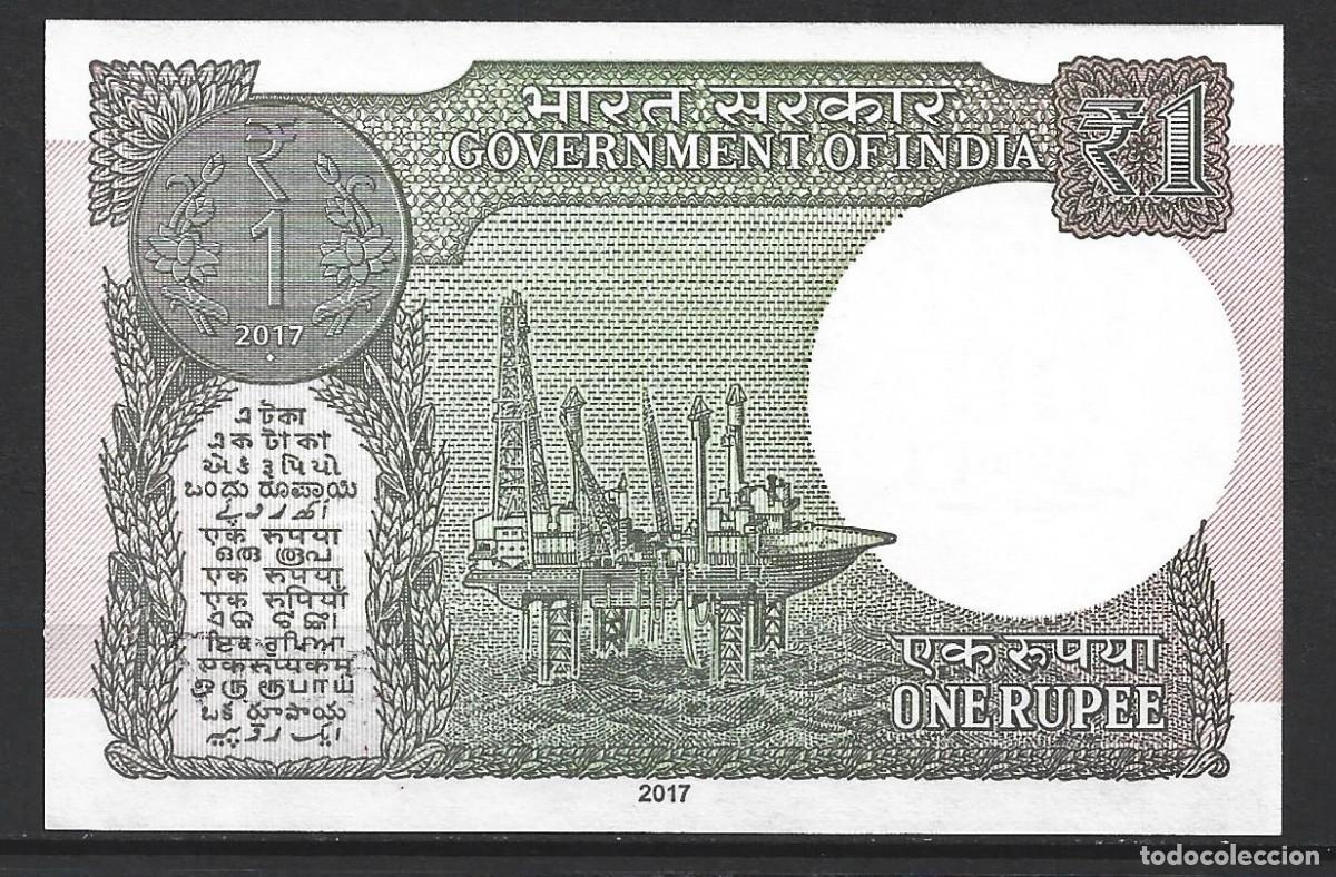 Billetes extranjeros: t730) INDIA 1 RUPEE 2017 - UNC - Foto 2