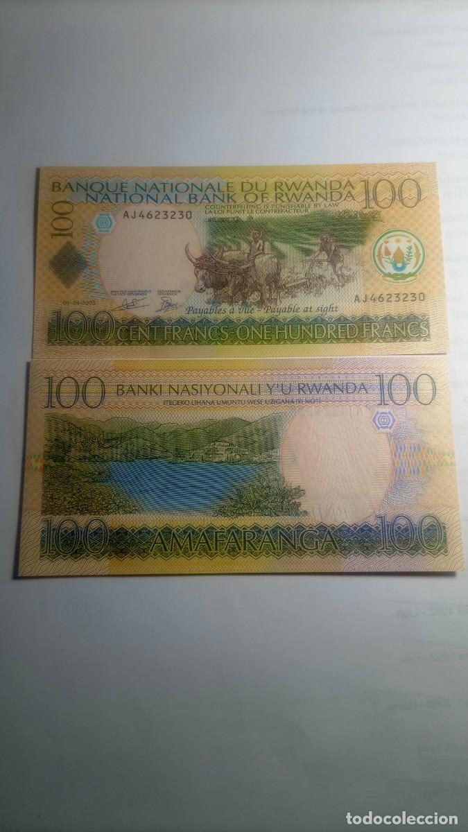 Billetes extranjeros: RWANDA - 100 FRANCS 2003 - P29 - Foto 1