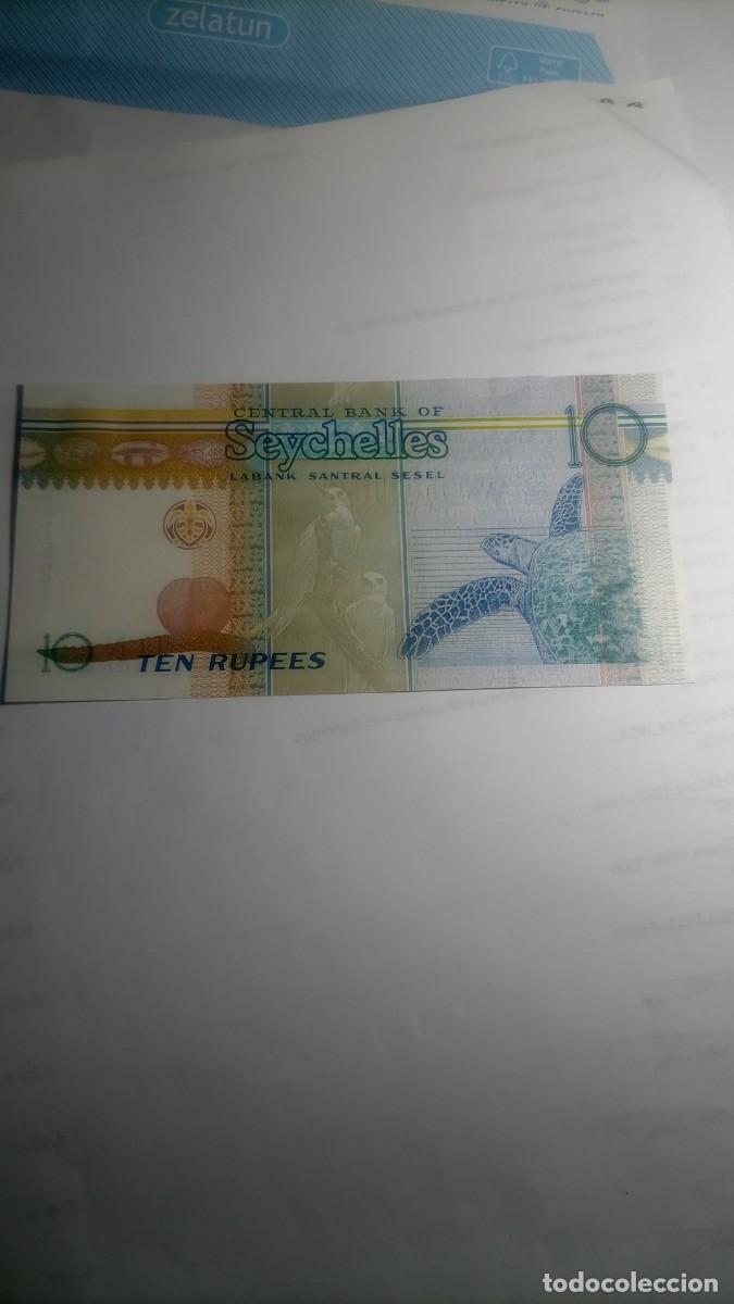 Billetes extranjeros: SEYCHELLES - 10 RUPIAS - Foto 2