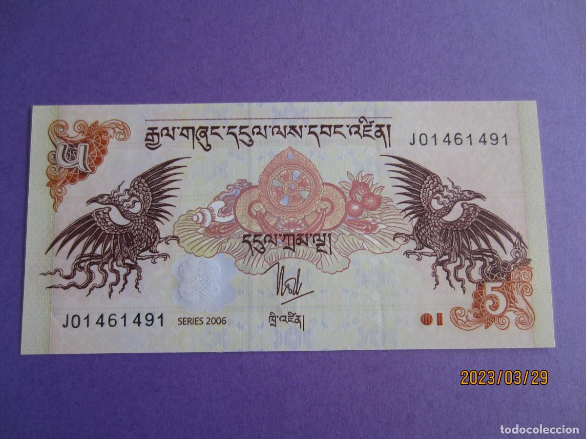 Billetes extranjeros: BHUTAN 5 NGULTRUM 2006 UNC - Foto 1