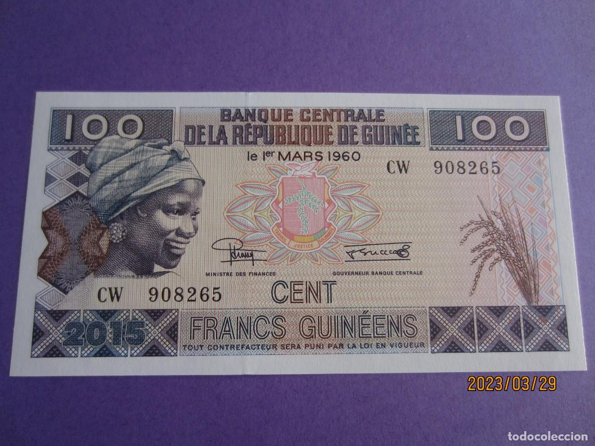 Billetes extranjeros: GUINEA 100 FRANCOS 2015 UNC - Foto 1