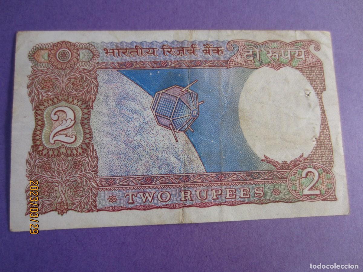 Billetes extranjeros: INDIA 2 RUPIAS CIRCULADO - Foto 2
