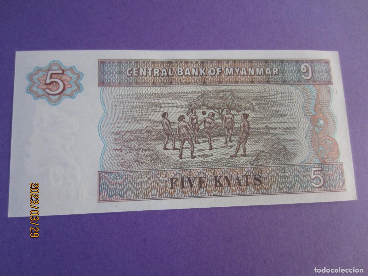 Billetes extranjeros: MYANMAR 5 KYATS UNC - Foto 2