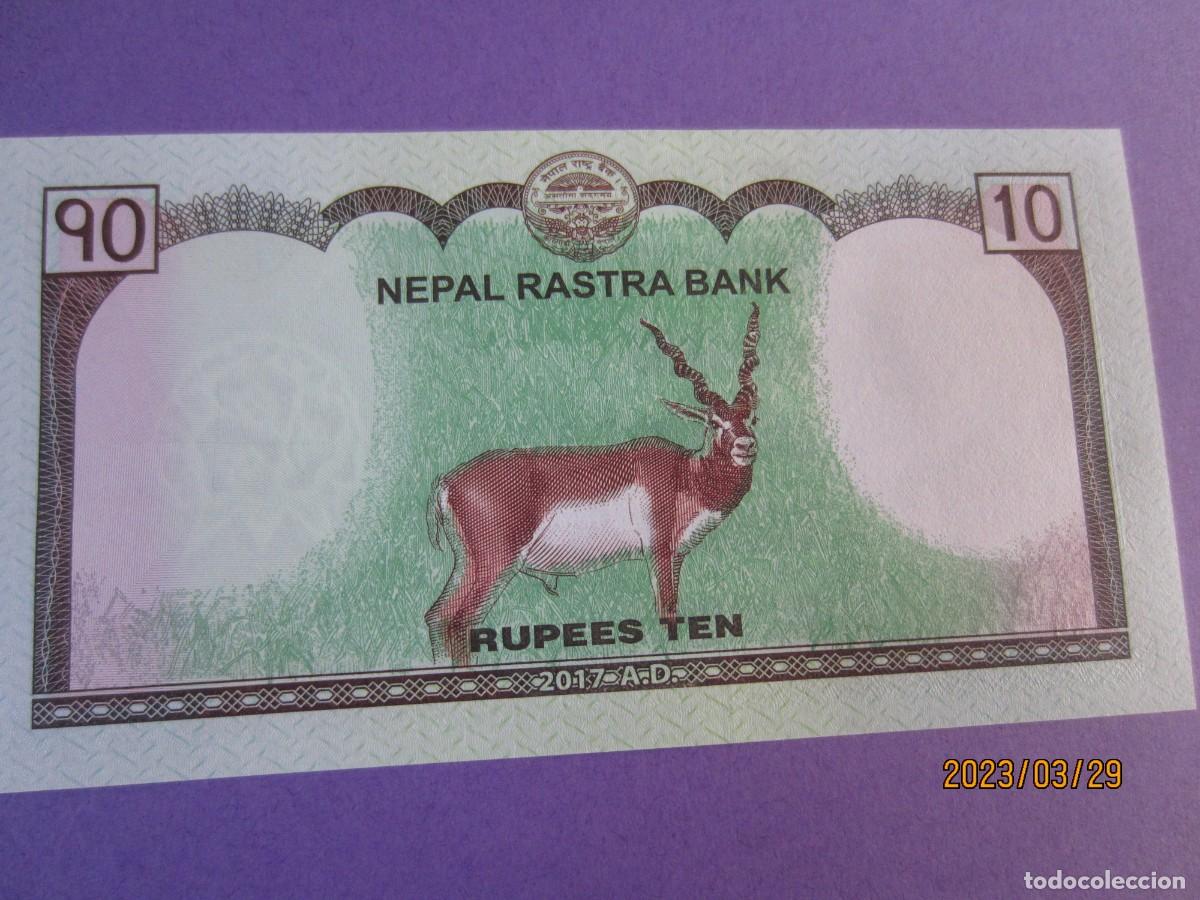 Billetes extranjeros: NEPAL 10 RUPIAS 2017 UNC - Foto 2