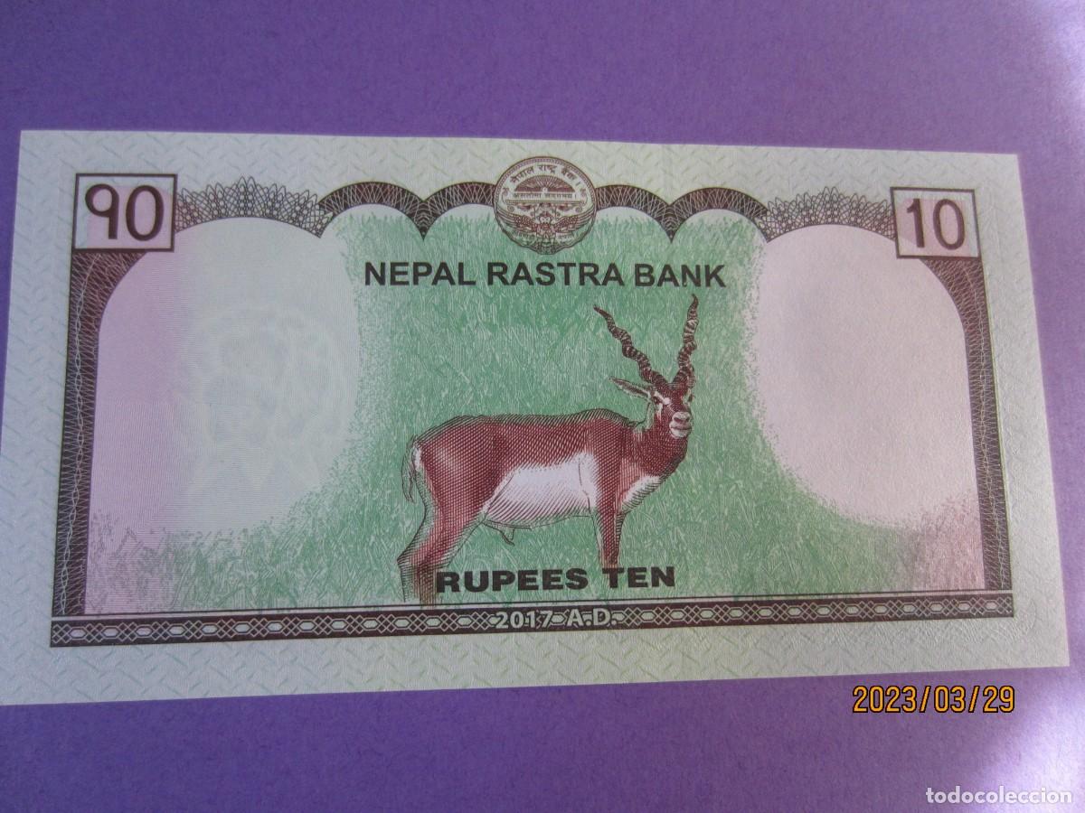 Billetes extranjeros: NEPAL 10 RUPIAS 2017 UNC - Foto 2