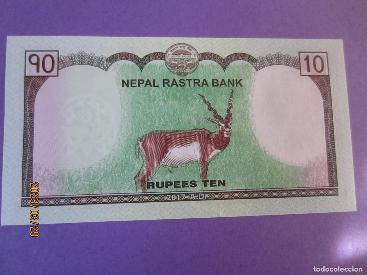 Billetes extranjeros: NEPAL 10 RUPIAS 2017 UNC - Foto 2