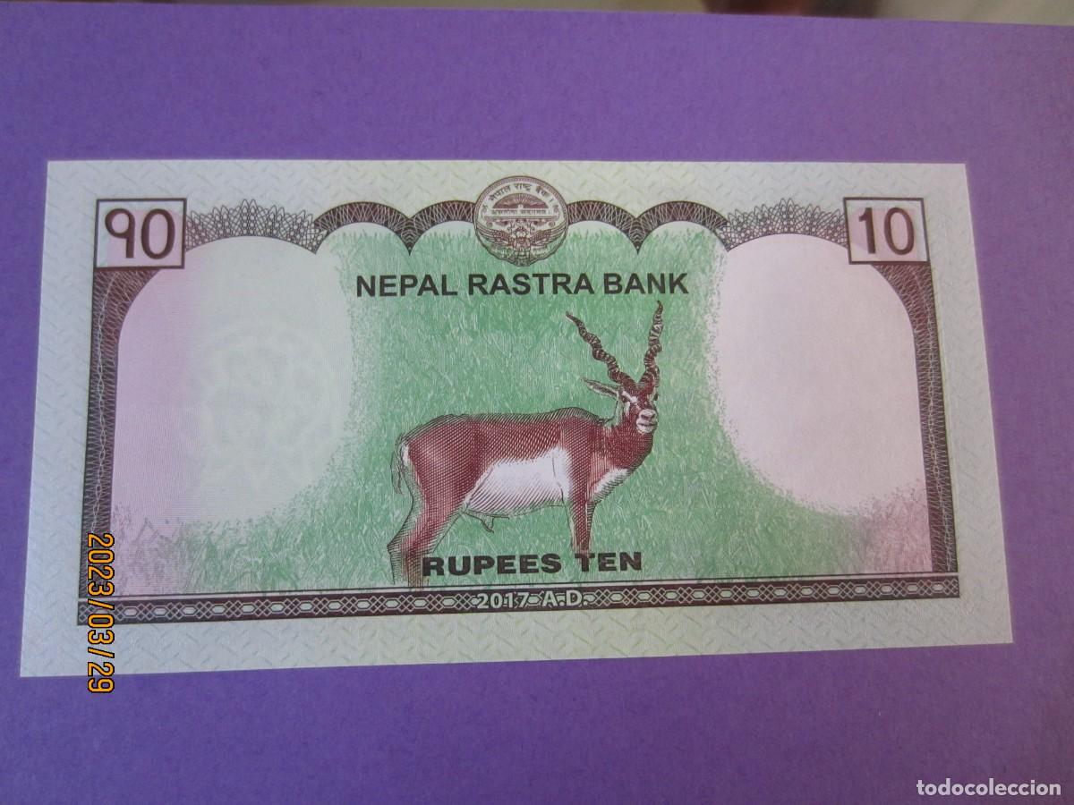 Billetes extranjeros: NEPAL 10 RUPIAS 2017 UNC - Foto 2