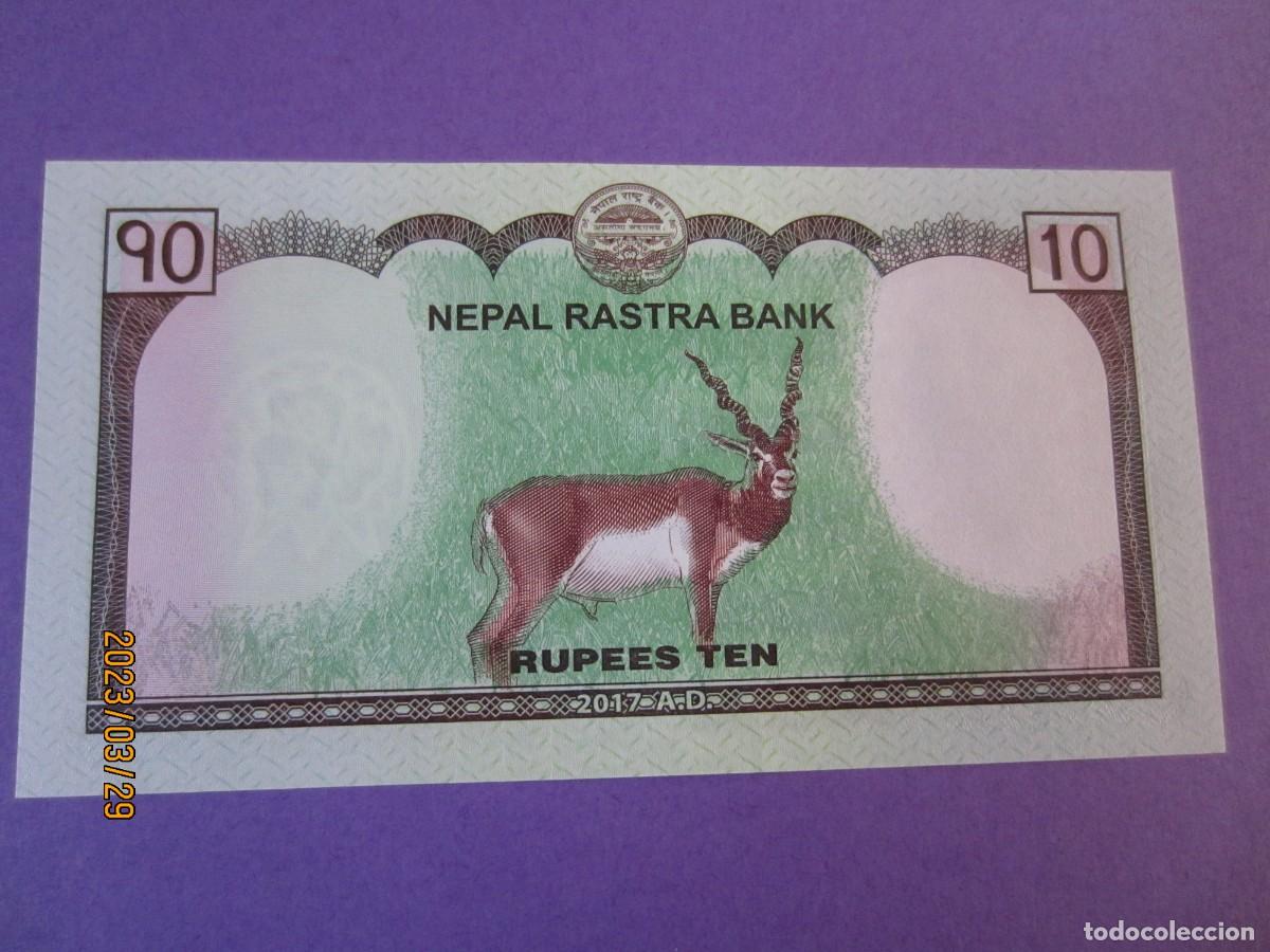 Billetes extranjeros: NEPAL 10 RUPIAS 2017 UNC - Foto 2