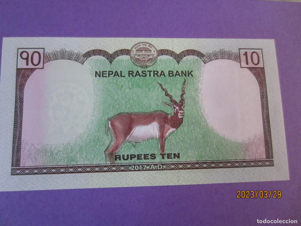 Billetes extranjeros: NEPAL 10 RUPIAS 2017 UNC - Foto 2