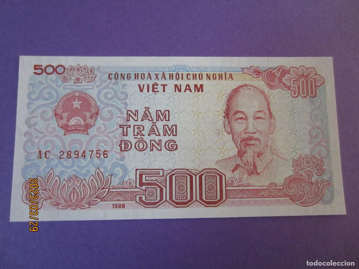 Billetes extranjeros: VIETNAM 500 DONG 1988 UNC - Foto 1