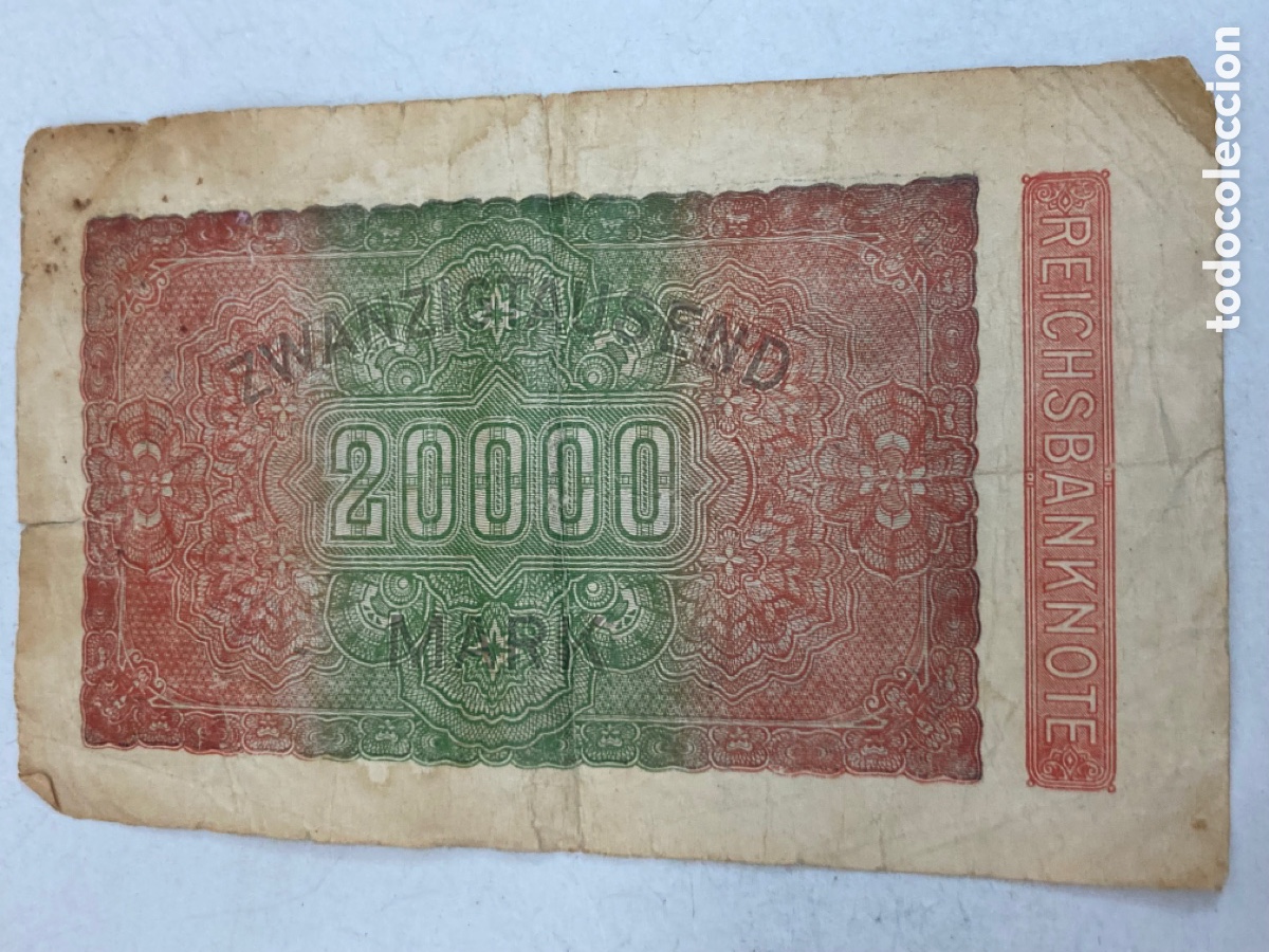 Billetes extranjeros: Moneda de 20000 Mark 1923 - Foto 2