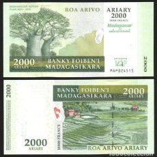 Billetes extranjeros: MADAGASCAR. CONMEMORATIVO 2000 ARIARY S/F(2007). S/C. PICK 93.. Lote 403379714