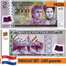 Billetes extranjeros: B0783# PARAGUAY 2017. 2.000 GUARANIES (UNC) P#228D. Lote 403419584