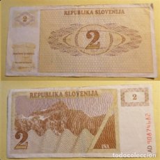 Billetes extranjeros: BILLETE DE ESLOVENIA 2 TORLA CIRCULADO. Lote 403501804
