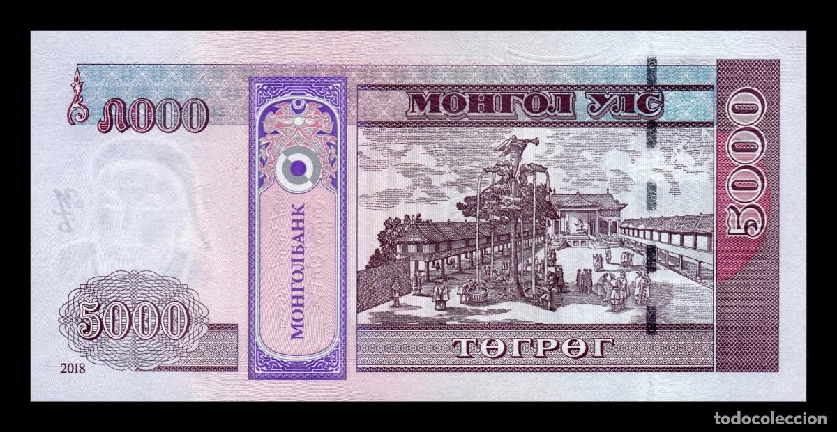 Billetes extranjeros: Mongolia 5000 Tugrik 2018 Pick 68d Sc Unc - Foto 2