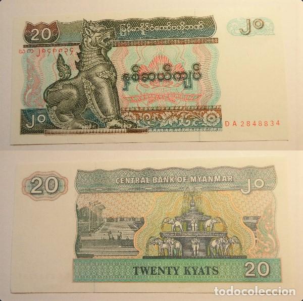 Billetes extranjeros: Billete de Myanmar 20 Kyats sin circular - Foto 1