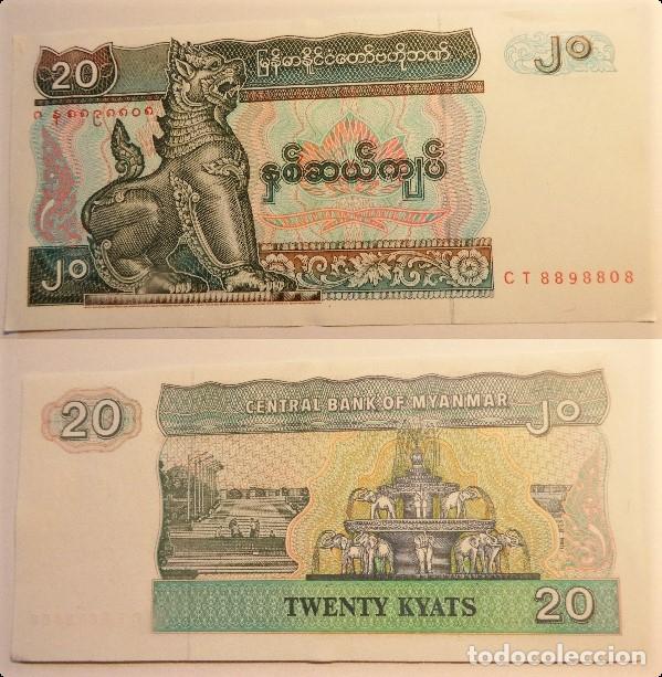 Billetes extranjeros: Billete de Myanmar 20 Kyats sin circular - Foto 1