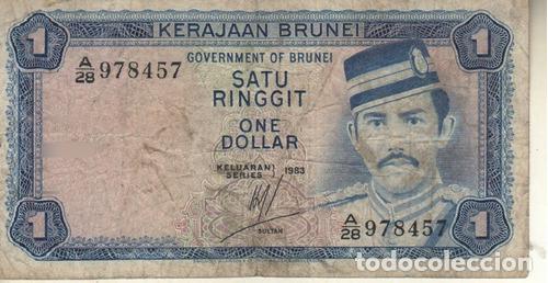 Billetes extranjeros: brunei escaso billete de 1 ringgit ano 1983 pick 6c - Foto 1