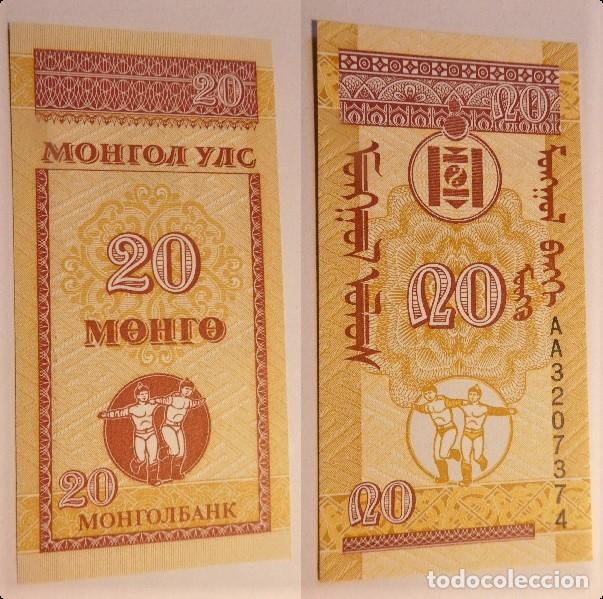 Billetes extranjeros: BILLETE DE Mongolia 20 Mongo 1993 sin circular - Foto 1