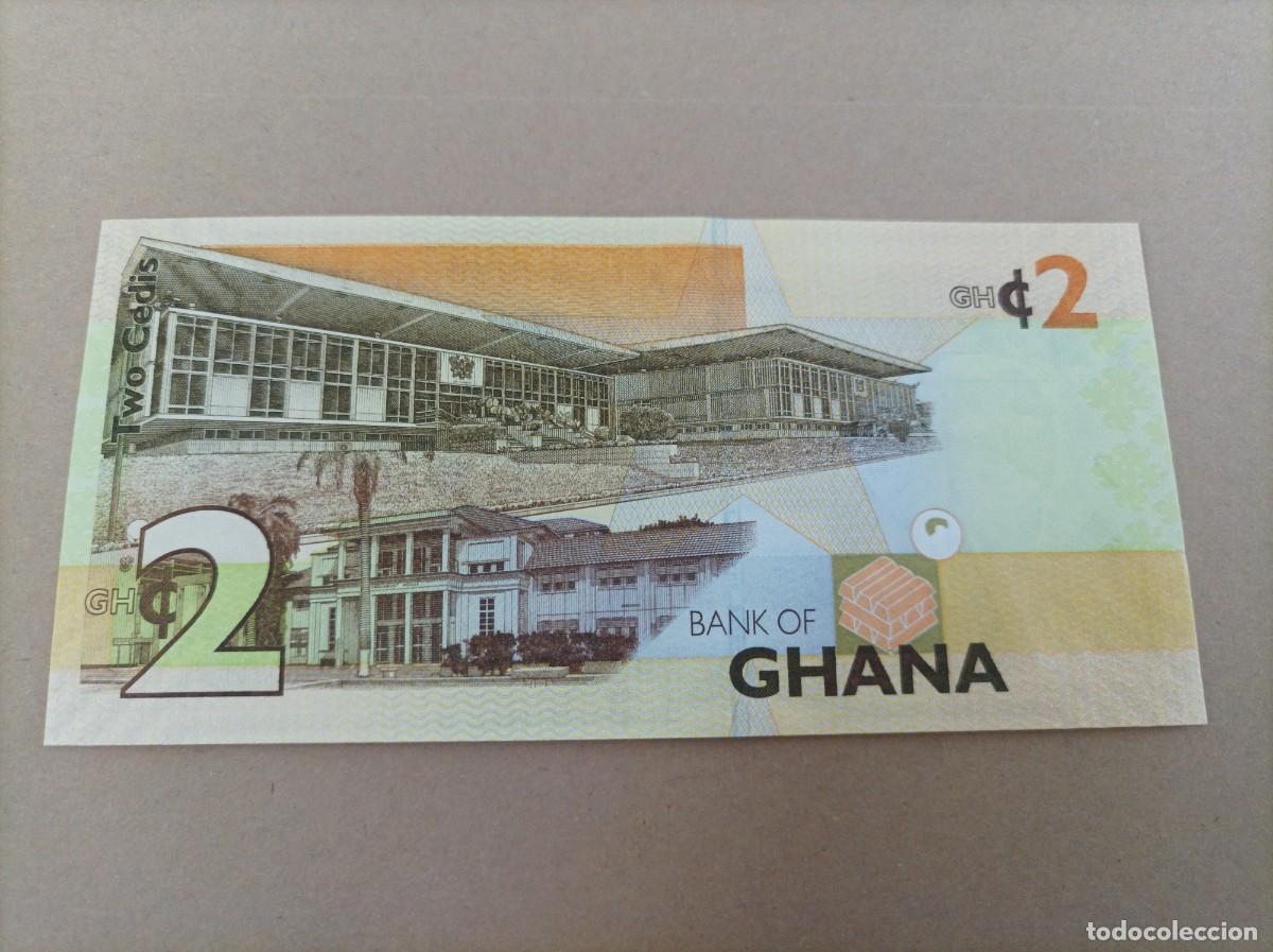Billetes extranjeros: Billete de GHANA de 2 cedis, a&ntilde;o 2015, UNC - Foto 1