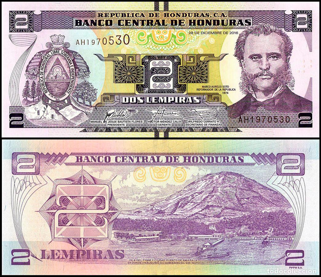 Billetes extranjeros: HONDURAS - 2 LEMPIRAS DE 2016 - SIN CIRCULAR - Foto 1