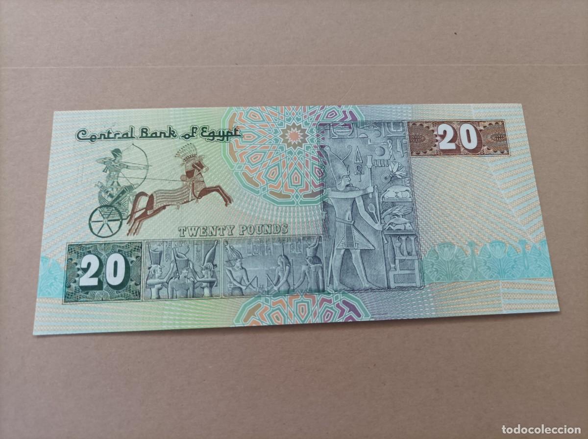 Billetes extranjeros: Billete de Egipto de 20 Libras, a&ntilde;o 1997, UNC - Foto 2