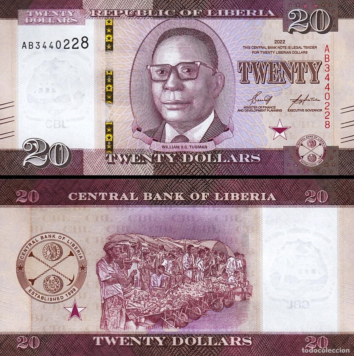 Billetes extranjeros: LIBERIA - 20 DOLLARS DE 2022 - SIN CIRCULAR - Foto 1