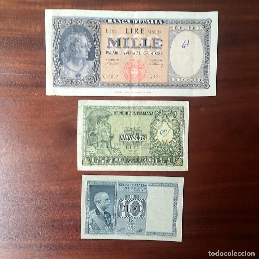 Billetes extranjeros: Lote Tres Billetes - Foto 1