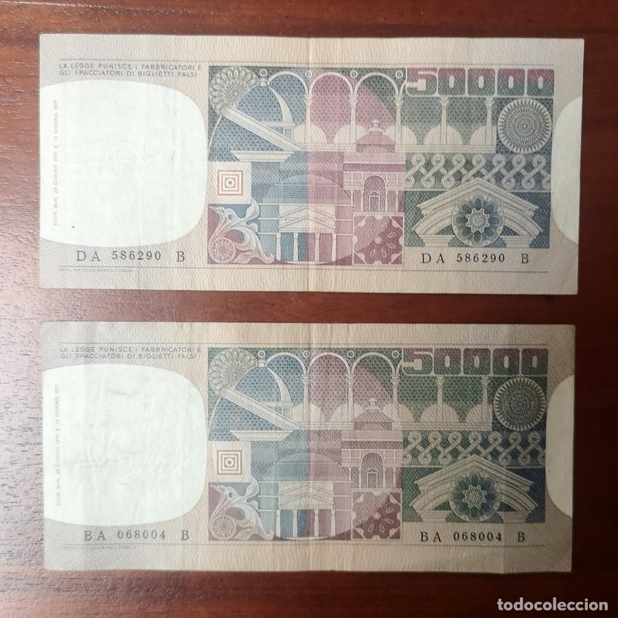 Billetes extranjeros: Dos Billetes de 50.000 Liras - Foto 2