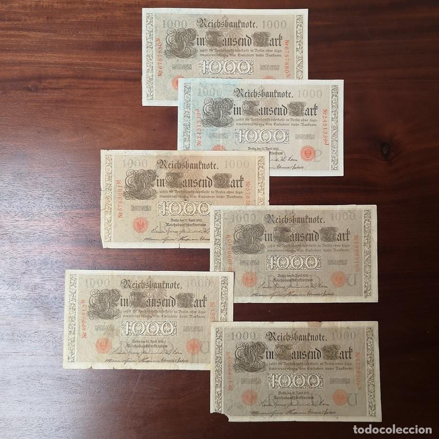 Billetes extranjeros: Lote 6 Billetes Alem&aacute;n - Foto 1