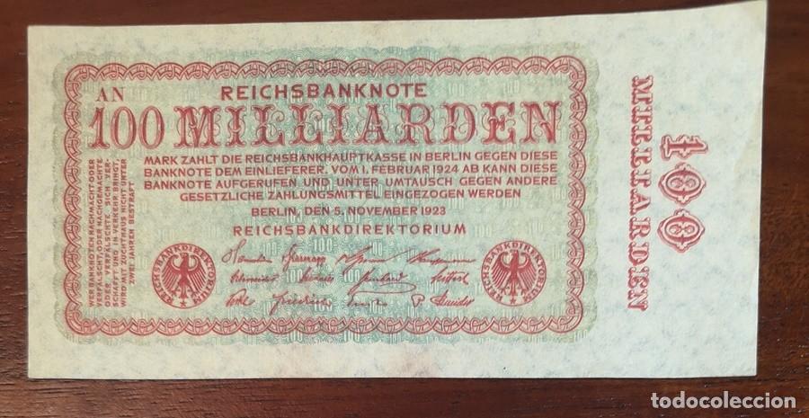 Billetes extranjeros: lote de 4 billetes de la Rep&uacute;blica de Weimar - Foto 3