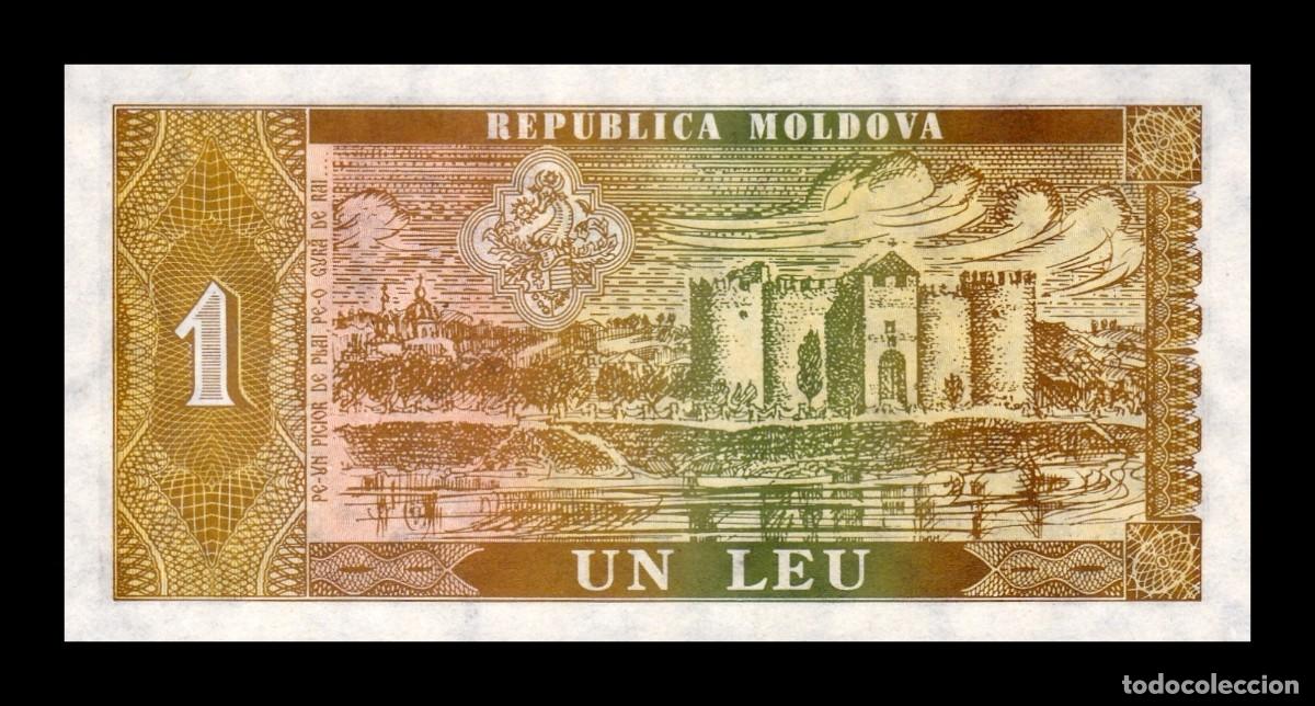 Billetes extranjeros: Moldavia 1 Leu 1992 Pick 5 Sc Unc - Foto 2