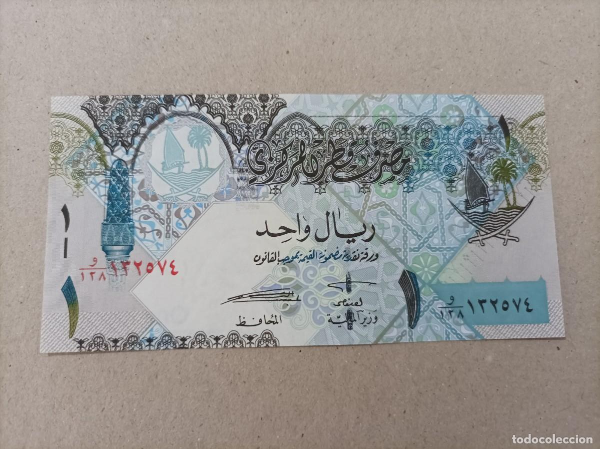 Billetes extranjeros: Billete de Qatar de 1 riyal, a&ntilde;o 2008, UNC - Foto 2