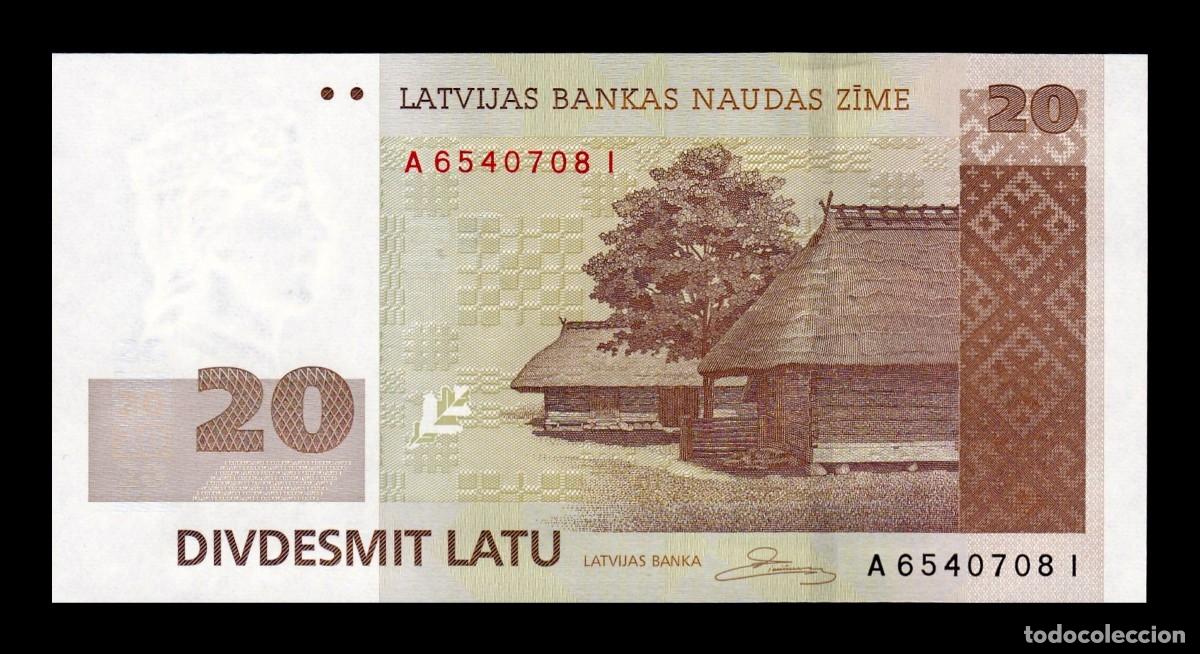 Billetes extranjeros: Letonia 20 Latu 2009 Pick 55b Sc Unc - Foto 1